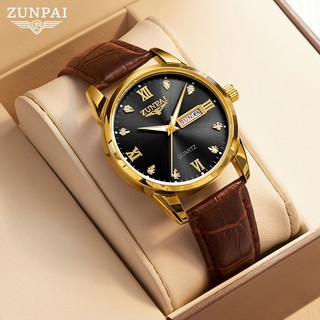 ZUNPAI-264 Đồng hồ nam Chính hãng Chống nước Dây thép Đeo tay Độc lạ Đẹp Đồng hồ nam cơ kim Dây da