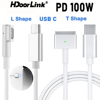 Hdoolink 100W USB C Sang Mag / saf 1 / 2 Cáp Sạc Laptop Dây Sạc Cho A1436 A1465 A1466