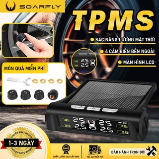 🔥🔥【TPMS】Cảm Biến Áp Suất Lốp Ô Tô Lốp Van Ngoài TPMS Pin Sạc Năng Lượng Mặt Trời Màn Hình+Bảo Hành