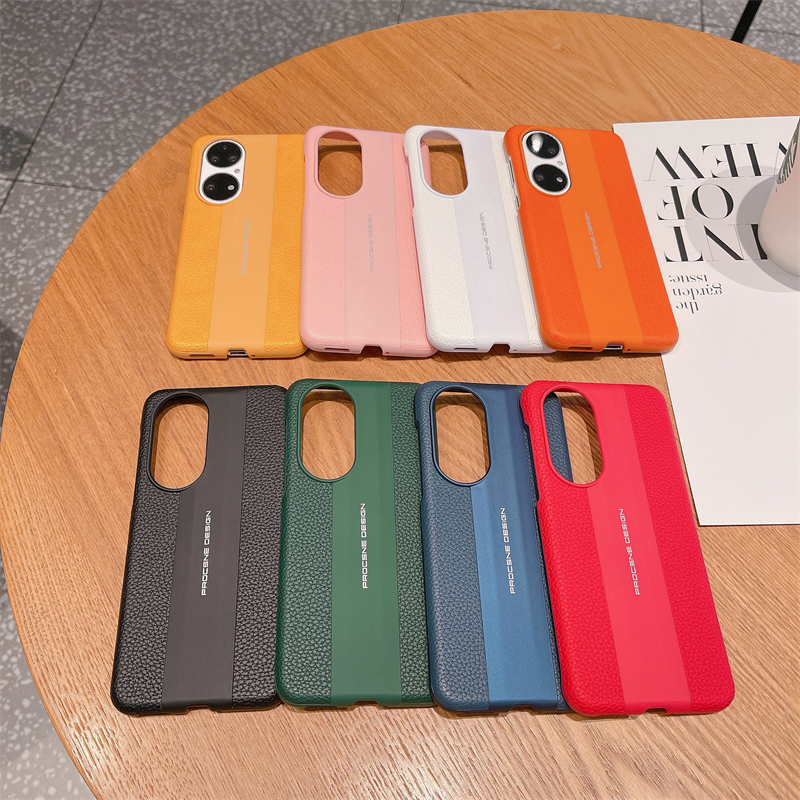 Classics Fashion Back Leather Case For Huawei P60 Pro P40 P50 Pro P60 Art Retro Lichee Pattern Shell