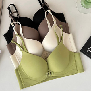 YIBEIKA Khóa Trước Quần Lót Vú Nhỏ Tập Hợp Liền Mạch Không Vòng Thép Một Mảnh Hỗ Trợ Trên Bên Ngực Gợi Cảm Áo Ngực Lớn Sản Phẩm Mới