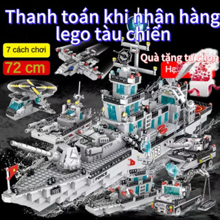 Tương thích với Lego Máy Bay Carrier Khối Xây Dựng Lắp Ráp Đồ Chơi Giáo Dục Trẻ Em Lắp Ráp Mô Hình Quân Sự Thuyền Nhỏ Pa đồ chơi lego cho bé trai lego tàu chiến lego lắp ráp mô hình lego thuyền