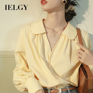 IELGY 2025 áo sơ mi phong cách mới dành cho nữ áo sơ mi dáng rộng phù hợp