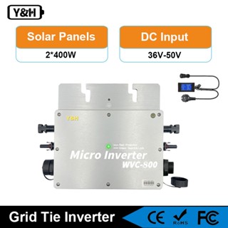 Y&H 800W Lưới năng lượng mặt trời Tie Micro Inverter Chống thấm nước IP65 MPPT DC30-42V PV Đầu vào AC180-260V Đầu ra cho Bảng điều khiển năng lượng mặt trời 30V 36V