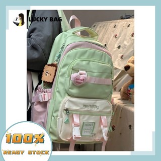 Lucky bag 5 màu sắc，balo， balo đi học,sức chứa lớn balo nữ,balo nhiều ngăn cặp đi học,balo du lịch