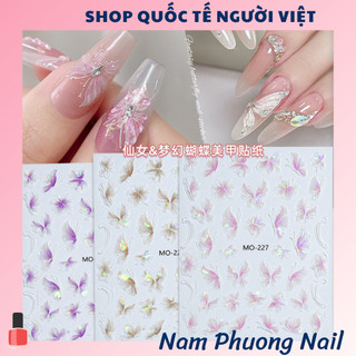 Sticker nổi 3D hình bướm hình dán móng tay họa tiết bướm in nổi