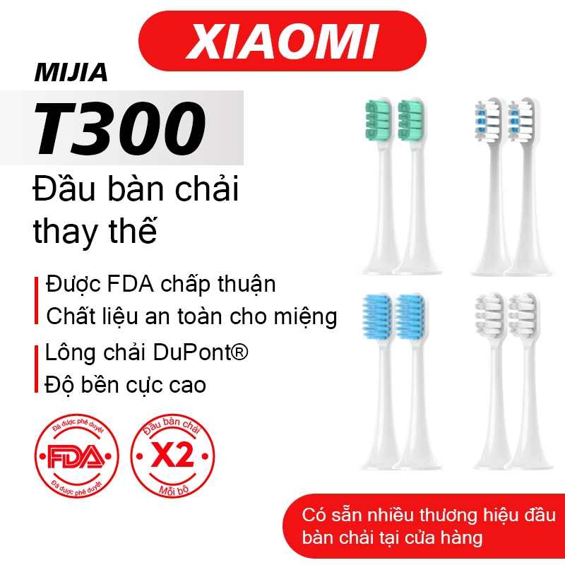 Đầu bàn chải đánh răng thay thế Tương thích với Xiaomi Mijia, 2 CÁI Đầu bàn chải đánh răng điện chuy