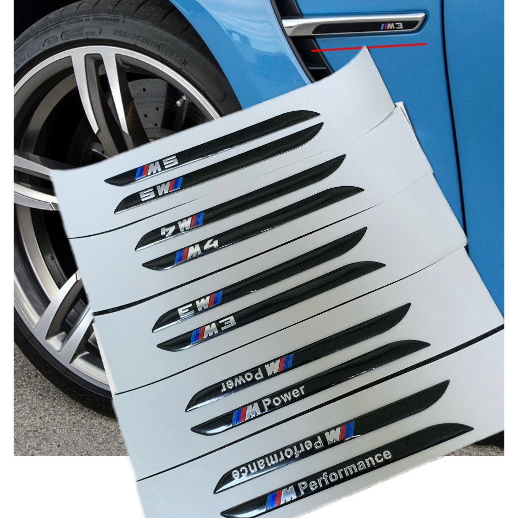 [Bmw] Một cặp Nhôm M3 M4 M5 M Power M Performance Logo Sửa đổi Auto Car Side Fender Trang trí Huy hi