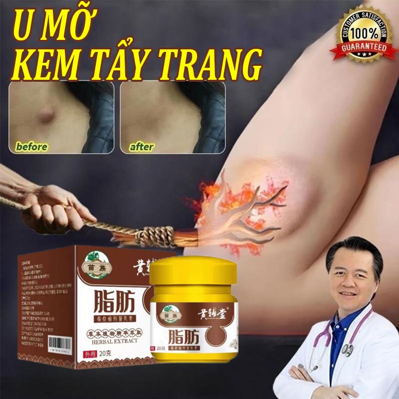 Kem tan u mỡ Kem tan mỡ Kem lipoma 20g Kem tan mỡ chính hãng cho nhiều cục u dưới da đơn lẻ u tuyến