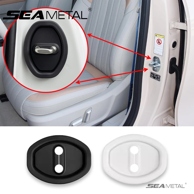 4 cái SEAMETAL Khóa cửa silicon Vỏ bảo vệ Khóa cửa ô tô Đệm hấp thụ sốc Miếng dán chống va chạm dày Fu