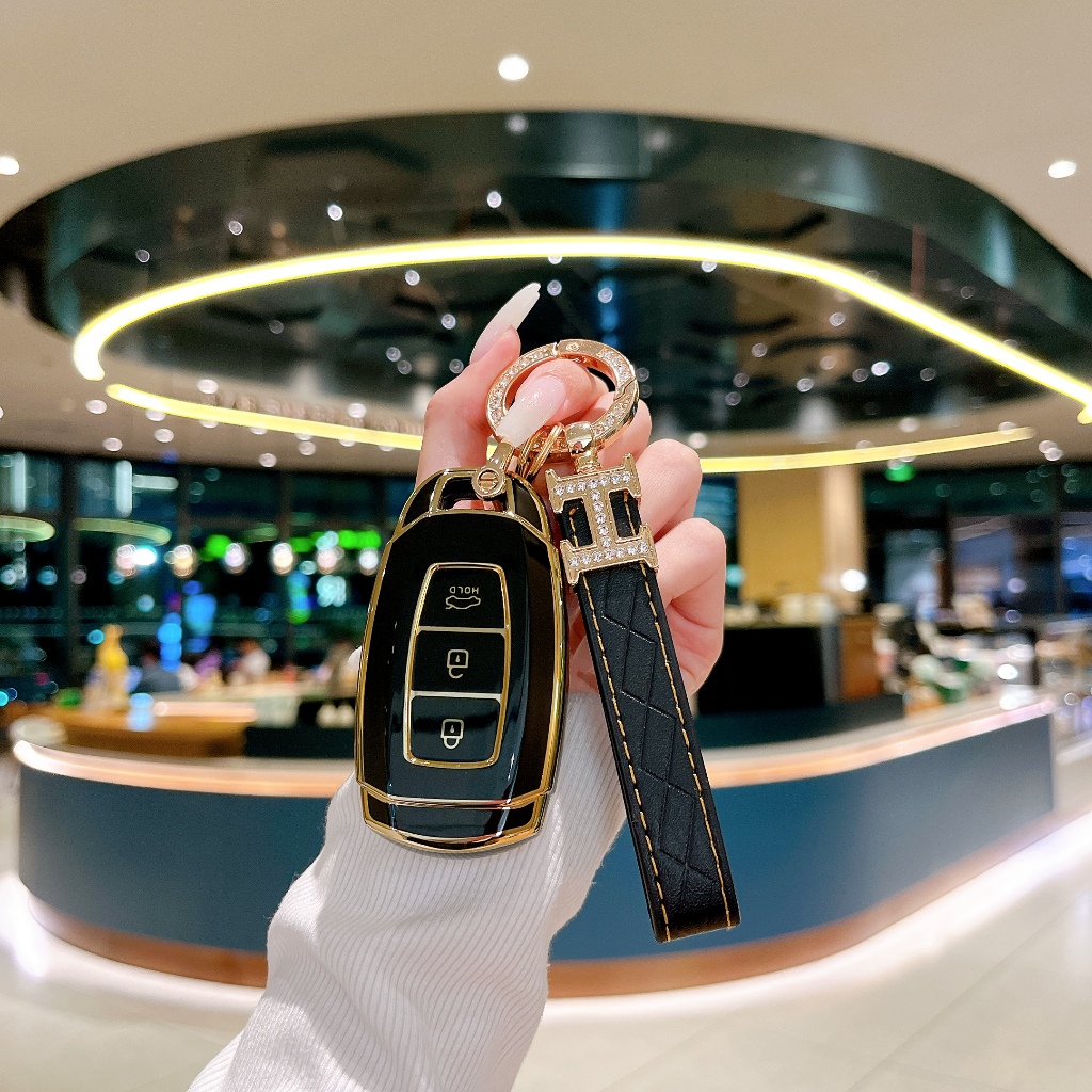 ốp chìa khóa Huyndai Accent 2021 - 2022 , Elantra Bao da cho chìa khoá Accent / KoNa / Santafe Hyund