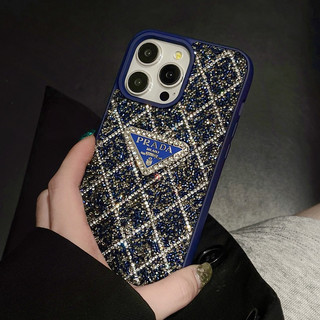 Vỏ bảo vệ camera kim cương bling cho iphone 12 13 14 15 pro max ốp điện thoại thương hiệu sang trọng thiết kế p lấp lánh hình thoi cá tính chống sốc ốp điện thoại