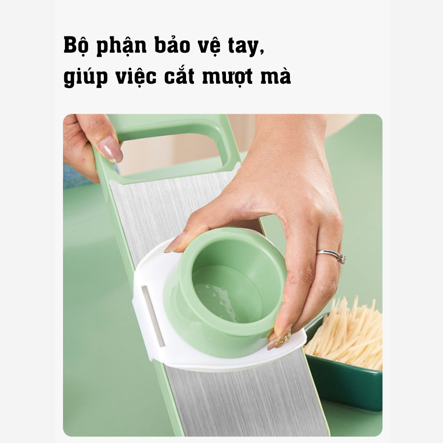 Bộ nạo rau củ quả 6 LƯỠI DAO , INOX 304 không gỉ, đồ bào rau củ đa năng cao cấp đa năng tiện dụng,Dụng cụ cắt rau củ đa năng,và thái lát nhà bếp
