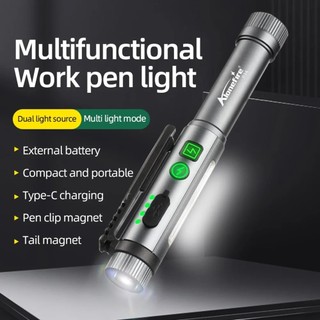 Alonefire P34 2 trong 1 Đèn pin COB sáng cao Đèn pin Mini Usb có thể sạc lại Đèn pin khẩn cấp ban đêm di động Cắm trại ngoài trời Đi bộ đường dài Đèn pin làm việc