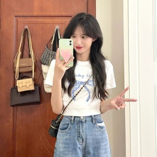 Áo thun ROMEO cổ tròn fashion Kiểu ngắn nơ in hinh áo baby tee local brand áo phông body  mùa hè cho nữ-J0096