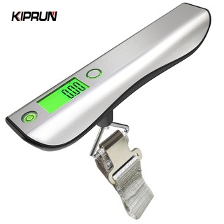 Cân hành lý kỹ thuật số KIPRUN, Cân trọng lượng hành lý du lịch, Cân hành lý tối đa 50kg / 110Lbs, có thước đo mức bong bóng tiện dụng và băng, Màn hình LCD đèn nền