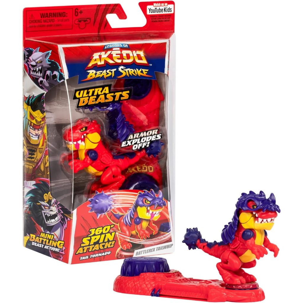 Huyền thoại về Akedo Ultra Beasts Battlerex Tailwhip Mini Battling Nhân vật hành động
