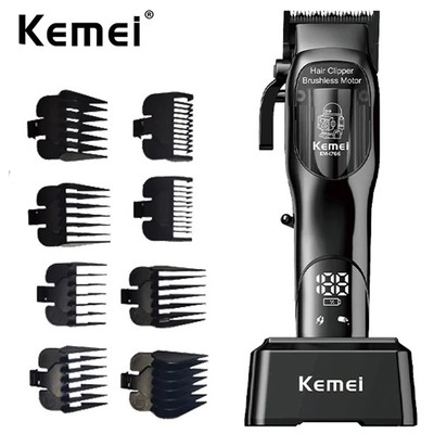 Kemei Tông Đơ Cắt Tóc Chuyên Nghiệp Động Cơ Không Chổi Than Nam Tông Đơ Cắt Tóc Máy Cắt Tóc Có Đế Sạc