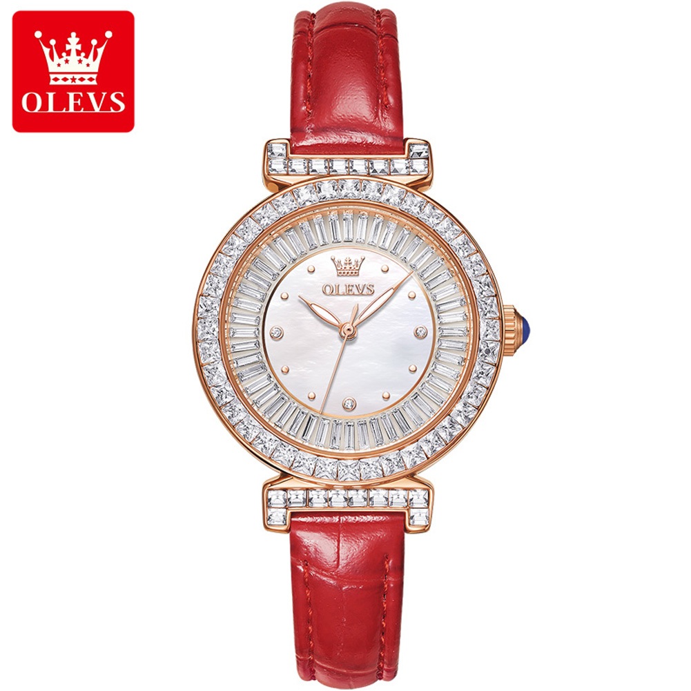Đồng hồ thương hiệu Olevs Bán chạy Đồng hồ Anh dát kim cương thanh lịch Đồng hồ nữ chống nước Đồng h