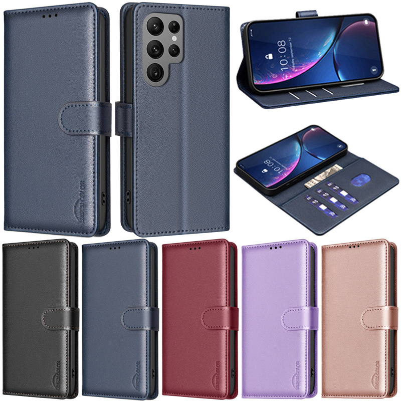 Ốp Lưng Sang Trọng Cho Samsung Galaxy S23 FE S24 Ultra S23 Ultra S22 Ultra S21 Ultra S21 FE S24 Plus S23 Plus S22 Plus S24 + S22 + S21 + Ví Bóng Bao Da PU Mềm Flip Stand Cover