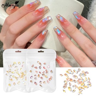 Monja set 50 hạt pha lê 3d lấp lánh trang trí móng nghệ thuật