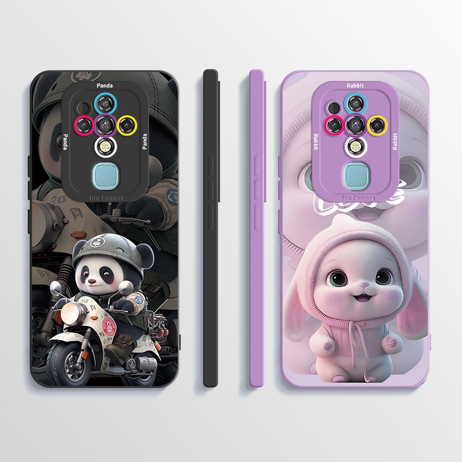 Dành Cho Tecno Camon 16 / Camon 16 Pro CE7 CE7j Vỏ Mềm Silicon Lỏng Vuông In Hình Kẹo Dễ Thương