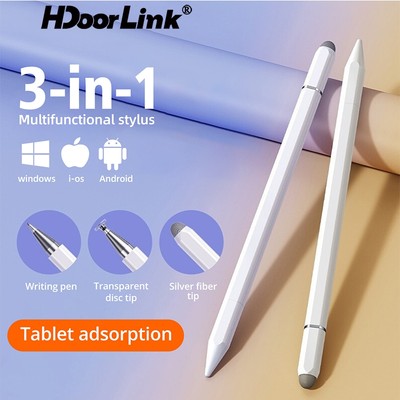 Hdoorlink 3 trong 1 Bút cảm ứng điện dung cho Android Pad Máy tính bảng Điện thoại di động Màn hình cảm ứng Bút chì vẽ Màn hình cảm ứng từ tính Bút