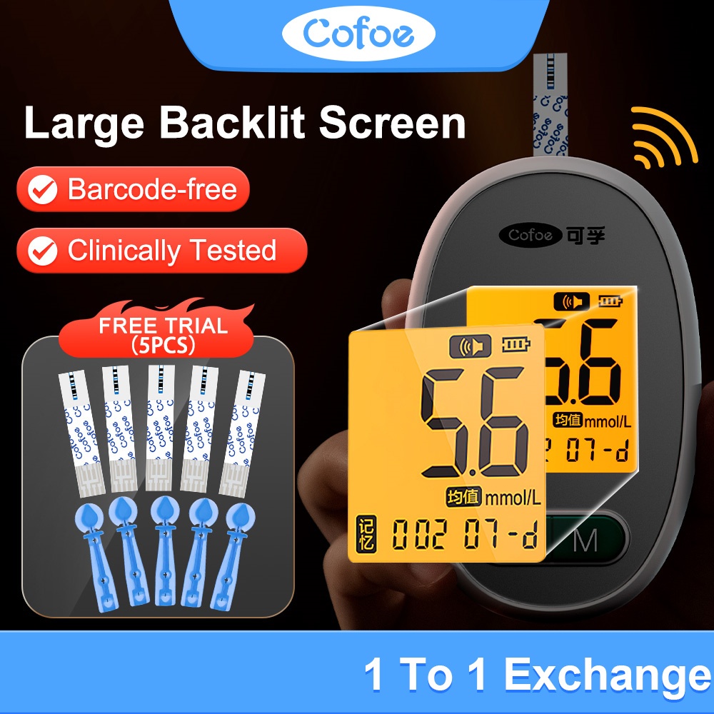 [Dùng thử miễn phí 5 dải + Lancet] Máy đo đường huyết Cofoe Yimin Máy đo đường huyết Máy đo đường huyết Máy đo đường huyết Bộ kiểm tra bệnh tiểu đường