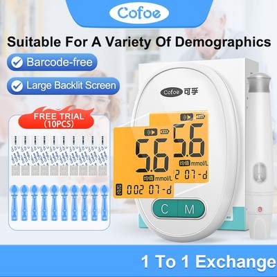 [Dùng thử miễn phí 10 dải + Lancet] Máy đo đường huyết Cofoe Yimin Máy đo đường huyết Máy đo đường huyết Máy đo đường huyết Bộ kiểm tra bệnh tiểu đường