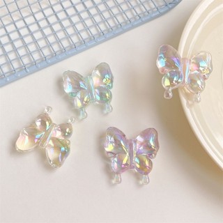 20 chiếc diy hạt acrylic diy bướm trong suốt hạt bướm 29 * 30 mm
