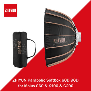 Zhiyun hộp khuếch tán ánh sáng đèn 90d 60d cho molus g60 & x100 & g200