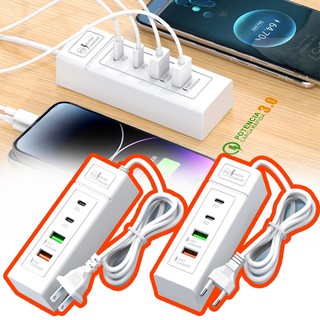 Usb cắm dải nguồn sạc trạm chia 5v 4a usb type c 3.0 sạc nhanh sạc điện thoại cắm usb us eu ổ cắm điện