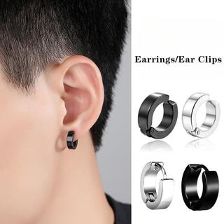 Bông tai dạng kẹp không cần xỏ lỗ chất liệu thép titan phong cách hiphop cá tính độc đáo