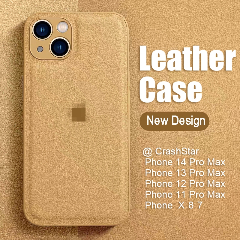 [Có Logo] Ốp Điện Thoại Chống Sốc Mềm Da Và Silicon Cho Iphone 16 15 14 13 12 11 Pro Max Xs Xr X 8 7 Plus + Se 2020 Vỏ Điện Thoại Có Nắp Bảo Vệ Camera Toàn Diện