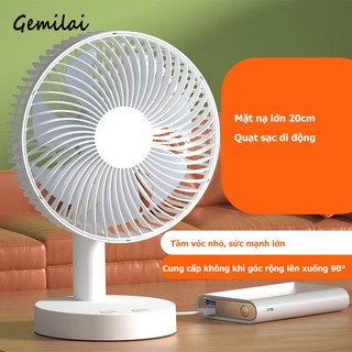 Gemilai quạt usb văn phòng quạt điện nhỏ để bàn quạt điện nhỏ có thể sạc lại quạt điện nhỏ sinh viên quạt nhỏ 