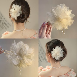 Kẹp tóc hình chữ U lá héo cao cấp dành cho nữ có mái tóc cuộn, kẹp tóc phong cách cổ xưa, mũ buộc tóc hiện đại phong cách Trung Quốc mới, rửa mực