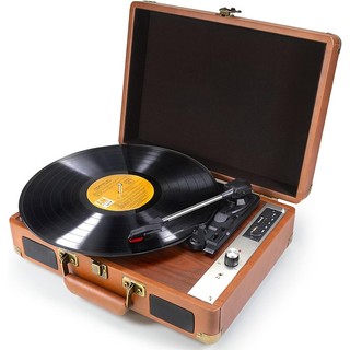 Kimamai vinyl ghi người chơi bàn xoay phát lại gramophone retro record rlayer 33 / 45 / 78rpm loa bluetooth 3 tốc độ bt