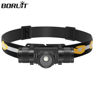 Boruit D20 LED Zoom Đèn Pha USB C Sạc Đèn Pha Chống Nước Cắm Trại Câu Cá Đèn Pin