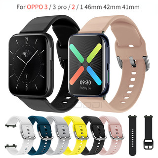 Dây Đeo Silicon Vòng Tay Cho OPPO Watch 3 / 3 pro Đồng Hồ Thông Minh Dây Đeo Đồng Hồ Cho OPPO 2 / 1 41mm / 46mm / 42mm Ban Nhạc Phụ Kiện