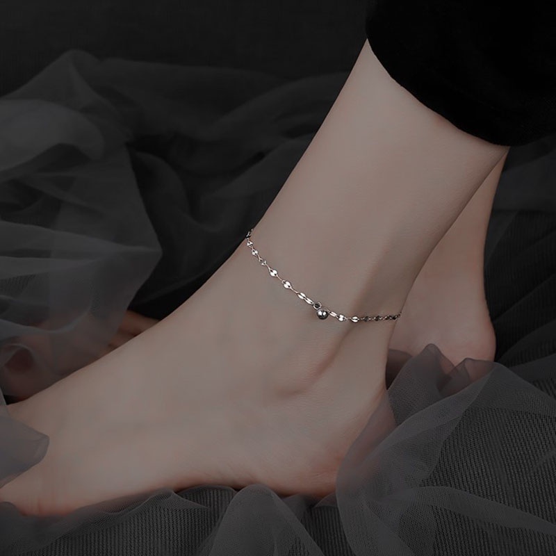 🎀 yakult 🎀Lắc Chân Đính Quả Cầu May Mắn Đơn Giản Quyến Rũ Phong Cách Hàn Quốc Dành Cho Nữ