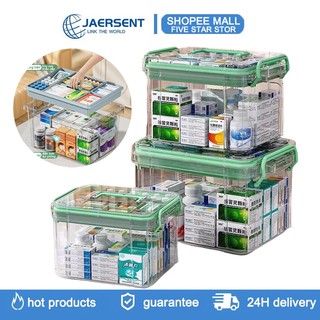 JAERSENT Hộp đựng thuốc gia đình-chất liệu pp siêu bền，phân loại các loại thuốc