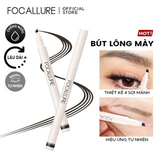 Bút Kẻ Mày FOCALLURE Đầu 4 Nhánh Phẩy Sợi Bền Màu Chống Nước 10g