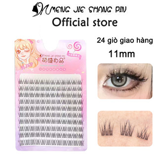 Mengjieshangpin Hộp Lông Mi Giả 10 Hàng Kiểu Đuôi Cá Thời Trang Tự Nhiên11mm