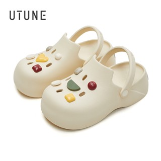  UTUNE Sandal Nữ  Có Miếng Dán Đế Cao Cấp 5cm Nữ EVA Ruber Clogs 