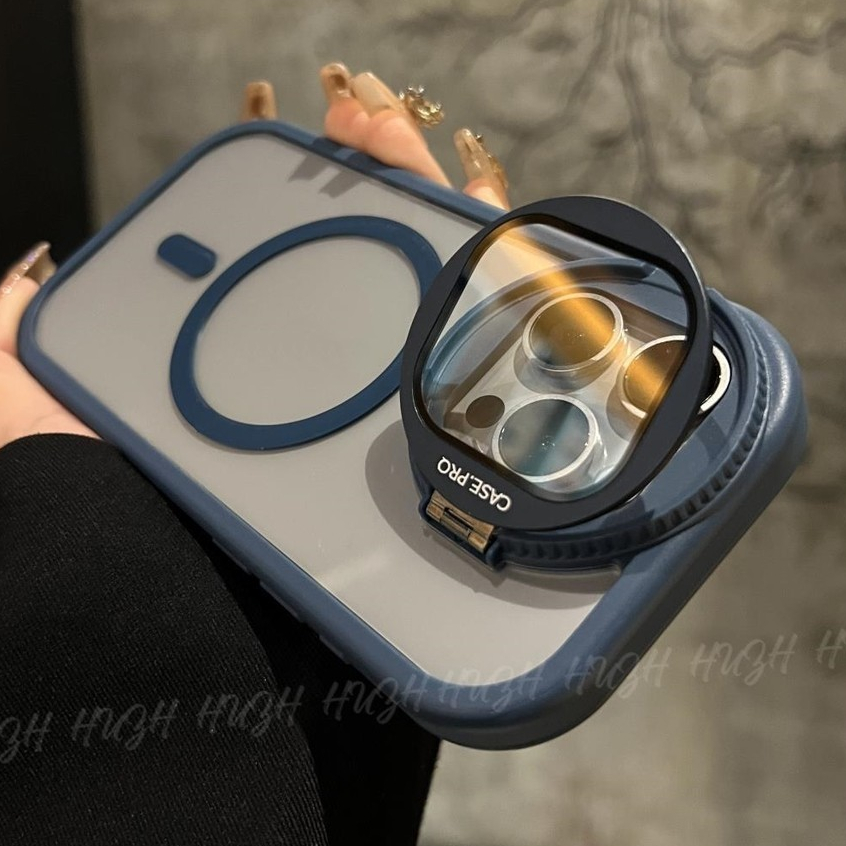 Giá đỡ ống kính máy ảnh sang trọng Vỏ điện thoại từ tính trong suốt Acrylic cho iPhone 15 14 13 12 11 Pro Max 15 Plus Vỏ bảo vệ mặt sau cứng chống sốc toàn diện | BigBuy360 - bigbuy360.vn