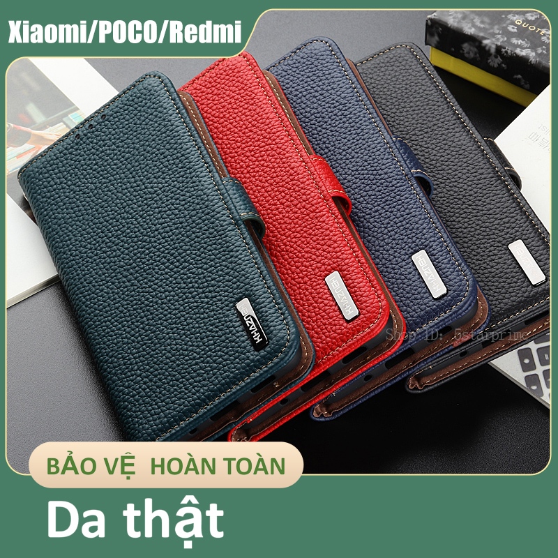 Xiaomi Note 13 Pro+ 5G /Note 12S /Note 12 Pro /Note 11S /Note 11 Pro+ /Note 10S /Note 10 Pro Bao da thật điện thoại nắp gập