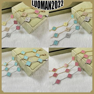 Vòng tay hoa hồng cỏ bốn lá thời trang