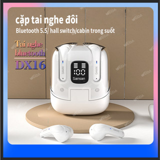 Tai Nghe Bluetooth Cặp Đôi 2024 Mới DX-16 Hai Cặp Tai Nghe Màn Hình Kỹ Thuật Số Siêu Dài Chất Lượng CaoTWS