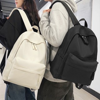 Ba Lô Cho Nữ Mới Màu Trơn Bagpack Túi Đi Học Chống Thấm Nước Sinh Viên Đại Học Gói Túi Đơn Giản Dung Tích Lớn Bagpack