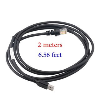 Cáp usb 2m cho máy quét mã vạch, ms7120 ms3580 ms5145 ms1633 yj3300 ms95440 flatted usb sang rj45 tương thích với máy quét mã vạch dòng honeywell metrologic ms